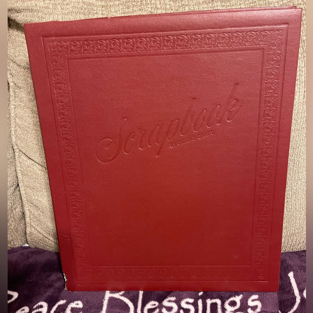Vintage Maroon/Red Scrapbook Album